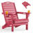 Outdoor Adirondack Chair Weather-Resistant HDPE Foldable Fire Pit Chairs With Cup Holder-111030217