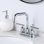 Robinet de salle de bain central à 4 poignées à arche haute 4 po avec drain