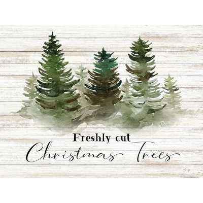 Arbres de Noël fraîchement coupés sur toile
