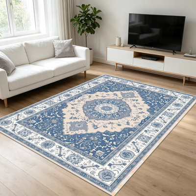Tapis de style persan traditionnel 1 pièce pour le salon, doux et confortable, convient à toutes les saisons, facile à entretenir, tapis de sol intérieur lavable à la machine, convient à la chambre à coucher, à la salle à manger, au couloir, au patio, au balcon, à la maison, à la décoration extérieure .