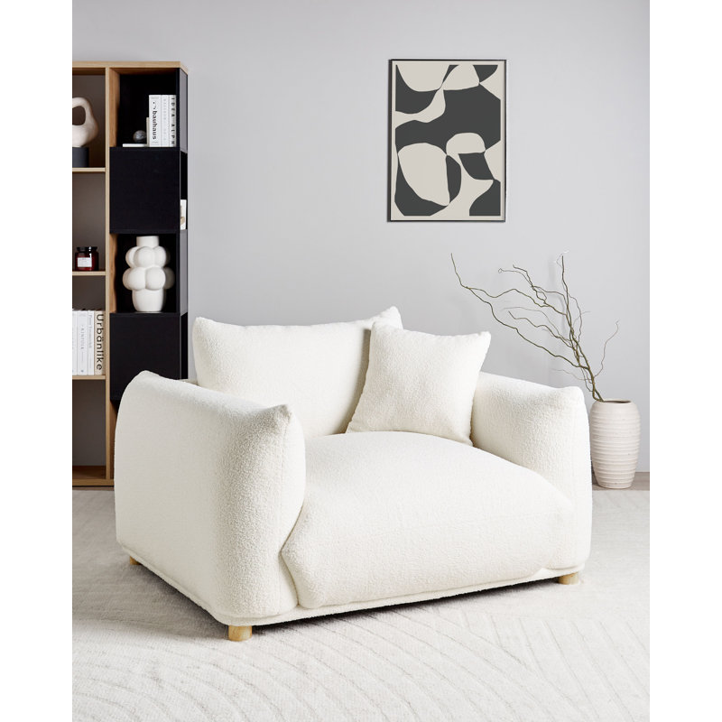 Armchair Alexias, White Boucle