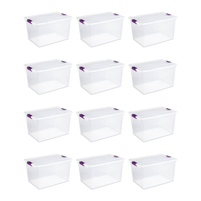 Sterilite Clear View Storage Container Tote w/ Latching Lid