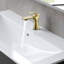  Robinet pour salle de bain à poignée simple - or brossé - or -63414228