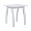 Table de bout rectangulaire en bois d'acacia en polyuréthane blanc, table de bout rectangulaire résistante aux intempéries pour le patio, le jardin, la pelouse et le salon (polyuréthane blanc)