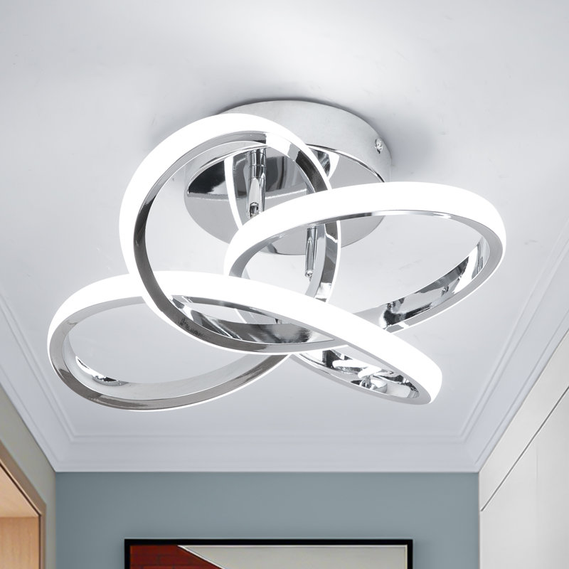 Plafonnier de couloir moderne, Chrome chrome