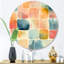 Motif de formes orange amusant III-88629114