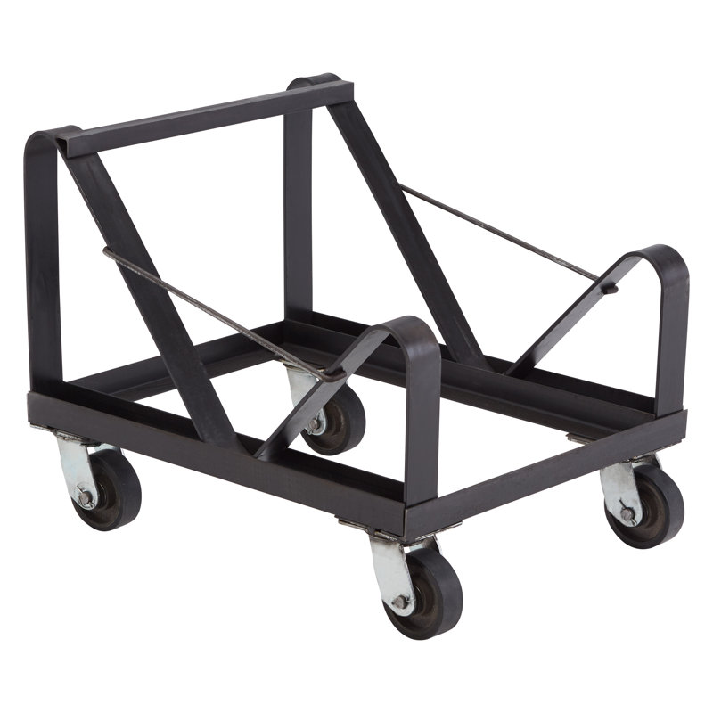 NPS 8500 Series Ultra-Compact Stackable Chair with Transport Dolly, Gunmetal