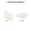 Housse de couette en chenille double / grand - animal, 2 taies décoratives, motif en microfibre à revers doux, standard