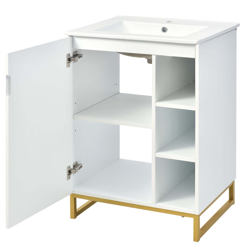 Toyo 24'' Single Bathroom Vanity with Ceramic Top