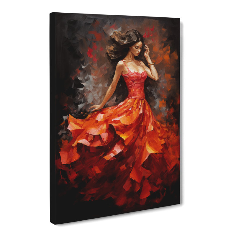 Flamenco Dancer Abstract No.2 - Wrapped Canvas