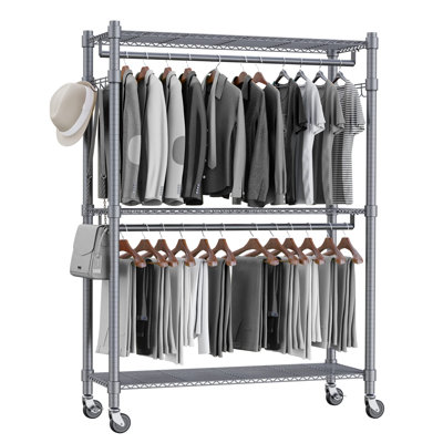 Portant à vêtements autoportant pour garde-robe en métal