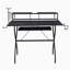 Bureau d'ordinateur noir avec plateau pour clavier