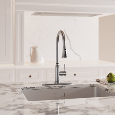 Stainless Steel Single Handle Pull Down Kitchen Faucet with Touchless Sensor