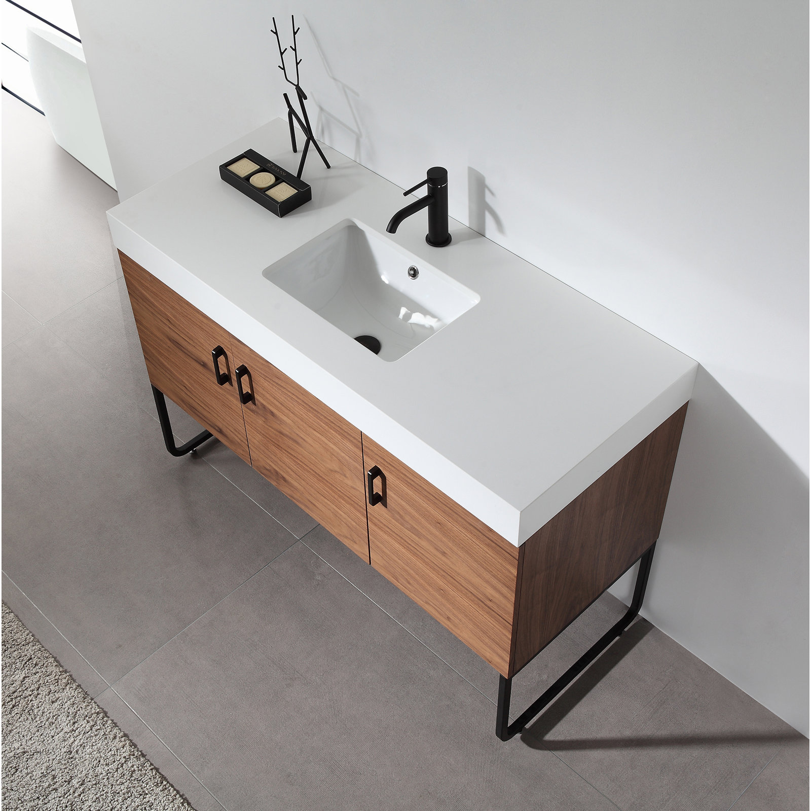 Keena 48" Cedar Single Bathroom Vanity, Walnut