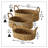 3 Piece Wicker Pantry Baskets