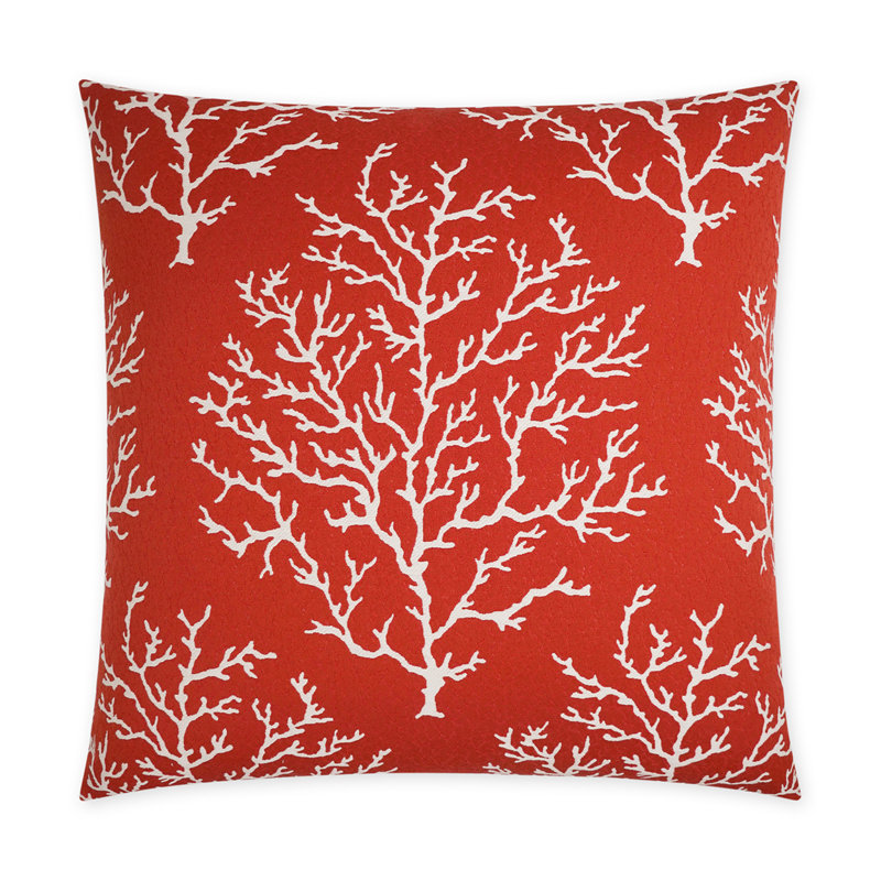 Coral Pillow Cover & Insert, Red, Square 20"