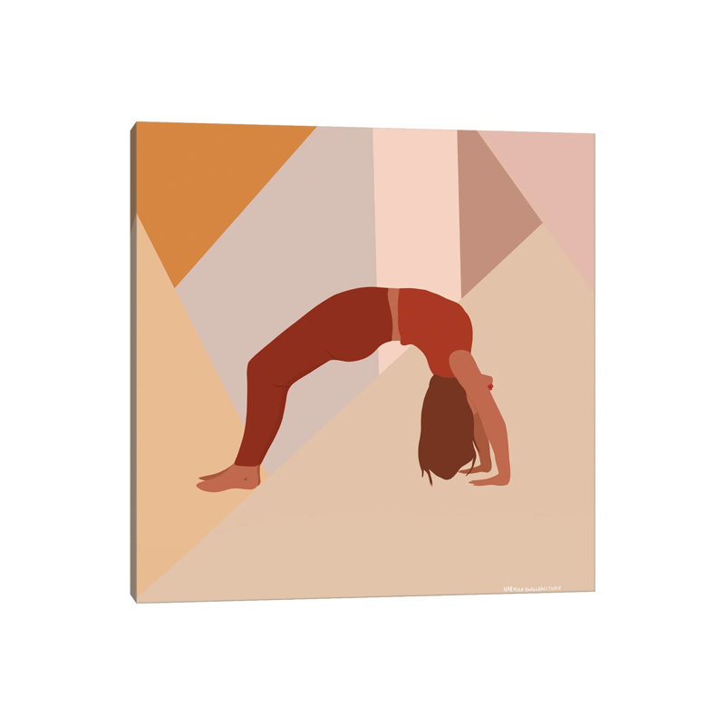 Backbend Yoga Pose by Harmony Willow - Wrapped Canvas Gallery-Wrapped Canvas Giclée, 45.72 cm H x 45.72 cm W