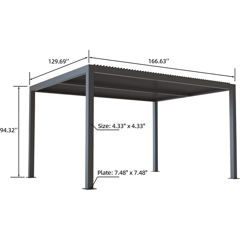 Aluminum Pergola, 4.3m x 3.4m