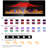 60 Inch Recessed Electric Fireplace, Multi Color Flame & , 1400W Heater, Remote, Air Intake Outlet Design Fireplace 60", Tempered Glass Front, Flames Heat, Stylish-143378795