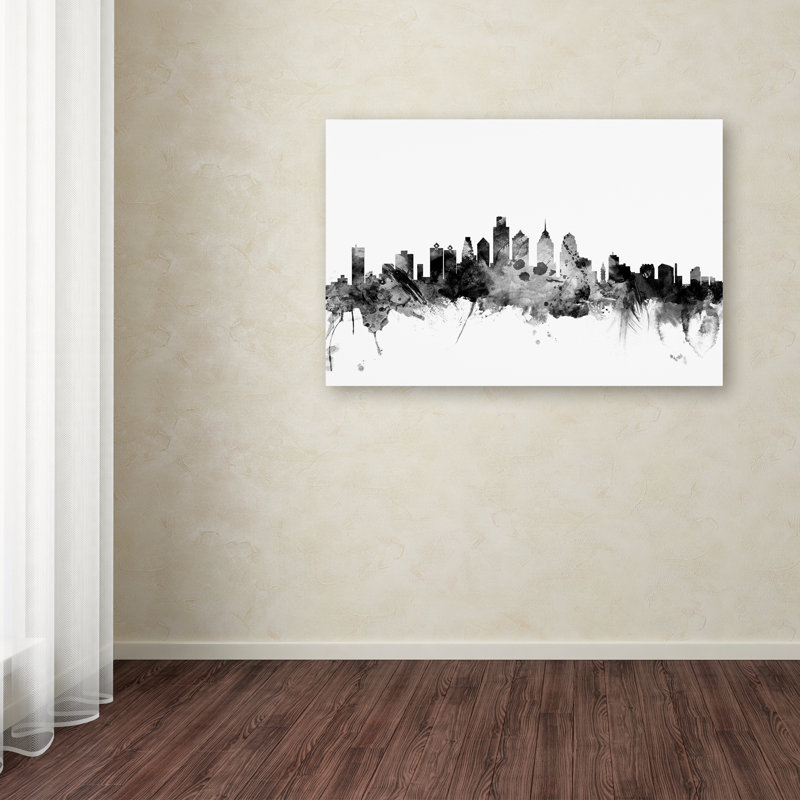 « philadelphia pa horizon », impression sur toile tendue, H 22 po x l 32 po x P 2 po