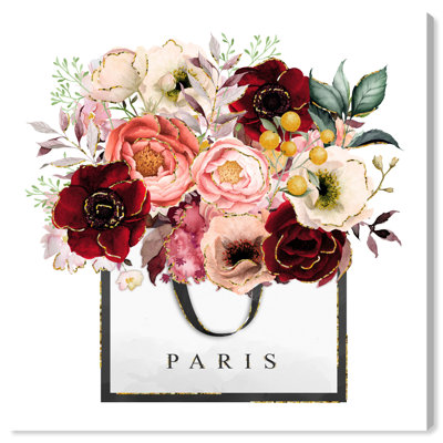 " Paris Flower Bag Red "
