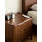 15.75"W MCM Solid Oak Wood Nightstand with 2 Drawers-Single-1181401683-1181401682