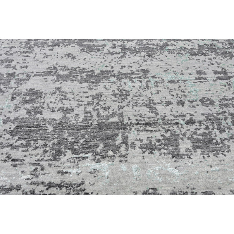 One-of-a-Kind Rectangle 8'10" x 11'10" Area Rug in Silver/Black/Green