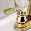 Robinet de salle de bain central à fixation à deux poignées à 3 trous à fixation sur le comptoir 4 po Kingston-69607304