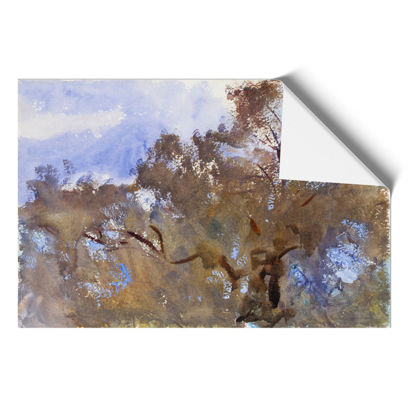 Treetops Against The Sky by John Singer Sargent - No Frame Painting, 42cm H x 59cm W x 0.1cm D