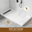 Base de plateau de douche à simple seuil SMC de taille 48/60 po x P 32/36 po avec ensemble de drain, antidérapant-112495619-112867673