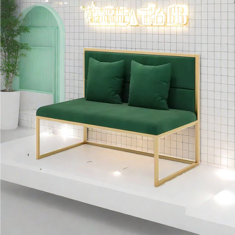 Banc rembourré en mélange de polyester, Vert foncé