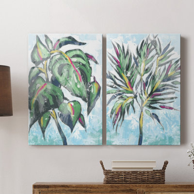 Toile tendue avec châssis «Candy Palm Fresco I-Premium Gallery» - Prêt à être accroché