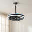Ventilateur de plafond silencieux à moteur à courant continu avec éclairage, éclairage à DEL, télécommande, 6 réglages de vitesse, adapté à une utilisation intérieure et extérieure, idéal pour les salons, les chambres à coucher et les cuisines
