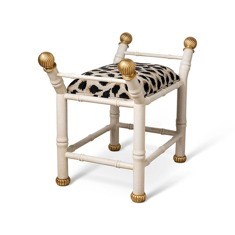 Boca Ocelot Bench, White, Black