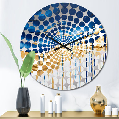Muscogee - Horloge murale peinture abstraite