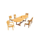 Mas Outdoor 7 - Piece Teak Dining Set