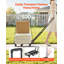 Diable pliable, capacité de charge de 500 lb, chariot à bagages pliable avec 6 roues, 2 cordes élastiques et base extensible, chariot utilitaire à plate-forme pour le transport de bureau de bagage, noir