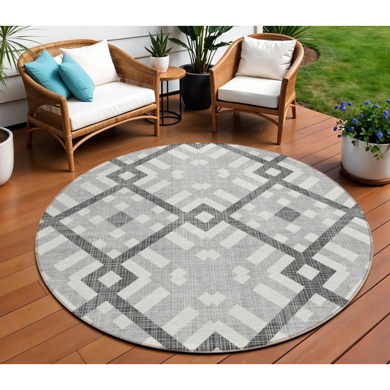 Tapis rond ivoire 8 po
