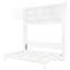 Lit mural blanc de taille grand, avec un grand espace de rangement, un système de rangement lisse et une capacité de 600 lb de rayures blanches, grand matelas de 6 à 8 pouces