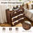 32" High Faux Marble Side Table with 3 Drawers & Fluted Design-1825367027