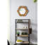Miroir hexagonal en bois de 18,5 po x 18,5 po, renforçant l'attrait des murs de la maison, rendant le couloir de la salle de bain du salon plus charmant-154868050-154868048