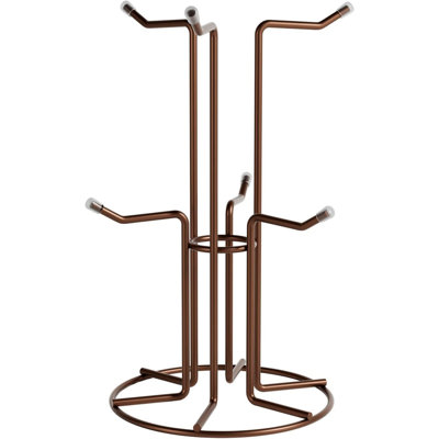 Mug Holder For Large Cups, Mug Tree For Counter With 6 Hooks, Metal Coffee Mug Stand For Easy Pick, Place And Display, Coffee Bar Accessories And Deco