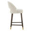 Tabouret de comptoir rembourré à dossier bas avec pieds en bois massif (ensemble de 2)-130166791
