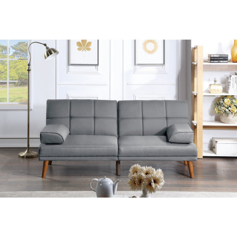 Measemease 71.14'' Modern Sofa Living Room Couch Living Room Sofa Comfy Couch, Blue/Gray Polyfiber