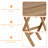 Solid Teak Round Folding Side Table - Indoor & Outdoor Patio End Table