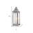 Set of Three Clear And Gray Glass And Metal Tabletop Lantern Candle Holders