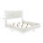 White & Silver High Gloss Bed W/LED