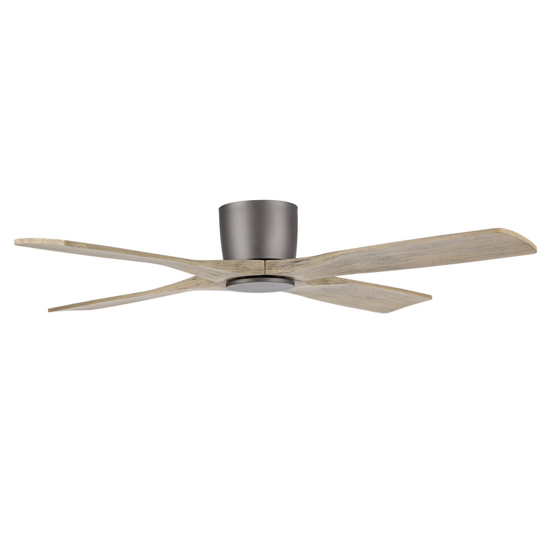 Avagail 54-inch 4-Blades Indoor Ceiling Fan with Remote, Light Brown, 54" Wide, Bronze