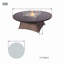 Table de foyer d'extérieur au propane en aluminium de 70,87 po avec couvercle Flanagan