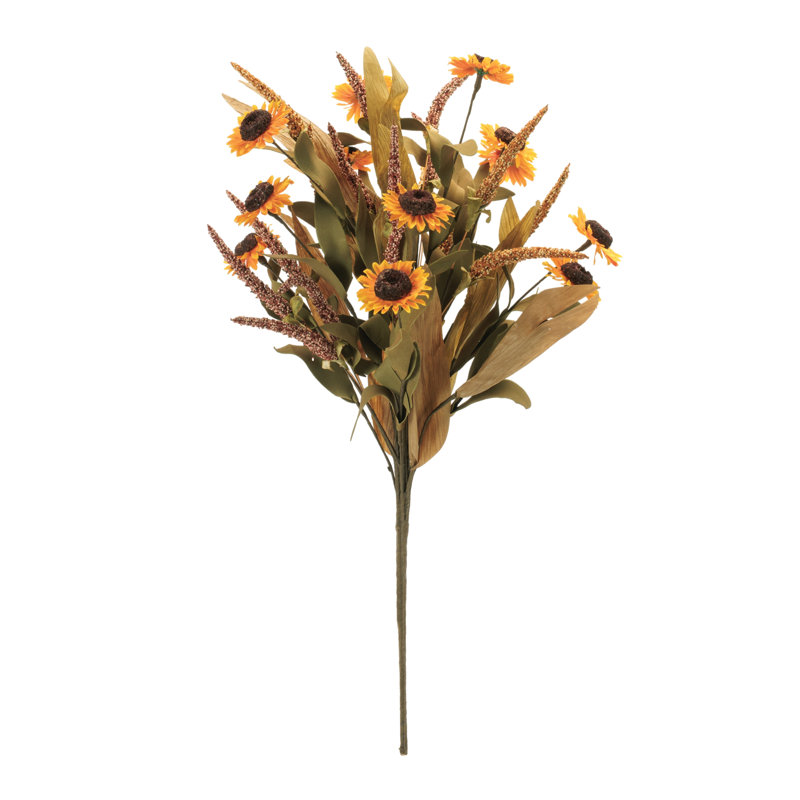 Tournesol d'automne et buisson de feuillage (ensemble de 2)